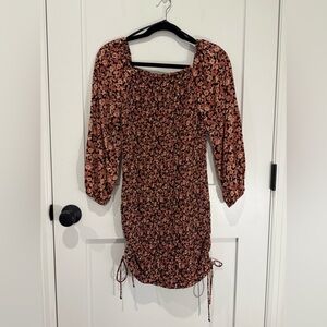 Jessica Simpson Women’s Multicolored Smocked Floral Long Sleeve Dress Size S